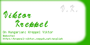 viktor kreppel business card